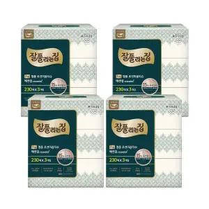 보습 티슈 230매 3입 4팩 (총12개) 로션 각티슈 먼지적은 휴지 촉촉한 프리미엄