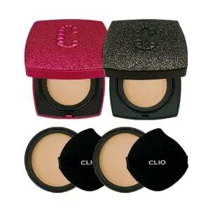 클리오 쿠션 팩트 올뉴 마그넷 별빛 에디션 21호 본품(핑크블랙) 2개+리필 2개