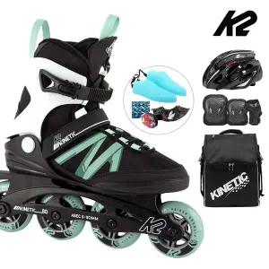 [케이투스케이트]성인 인라인스케이트 K2 키네틱 80 프로 W 블랙민트 성인용 인라인+가방+보호대+헬멧 ...