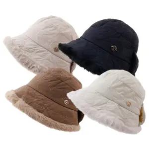 누빔퍼 리본 벙거지 따뜻한 겨울 중년 여성 엄마 할머니 보온모자 CL-B223