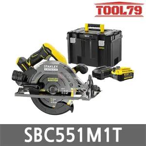스탠리 SBC551M1T 충전 원형톱 20V MAX 4.0Ah 배터리 1개 185mm 브러쉬리스 톱날포함 무선