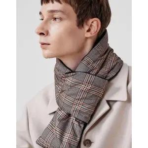 갤러리아 DBMU5F955W3 닥스 남성 브라운 체크 구스다운패딩 머플러