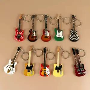 일렉기타 키링 키체인 선물 통기타 악기모양 배터리