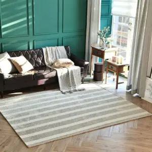 블록스트라이프 투톤 극세사 카페트 침실 거실 사각 러그 (100x150)_23193965