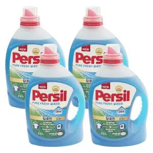 실내건조액체세제 퍼실 드럼일반겸용 용기2.2L 4개 -O 기용 딥클린 라벤더 파워젤 얼룩제거