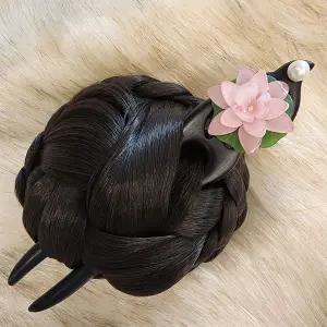 [콩심팥심]나무 올림머리 뒤꽂이 한복대회 비녀 혼주장식