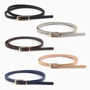 여성 인조가죽 캐주얼 정장 벨트 5개 세트