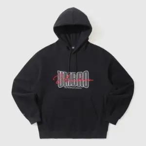 엄브로후드티 LQC UP421CHDN4-BLK 기모 레터링 후드 티셔츠 / BLACK