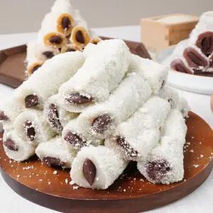 국내산 찹쌀로 만든 27cm 롱떡 카스테라 백말이떡 1kg 1개