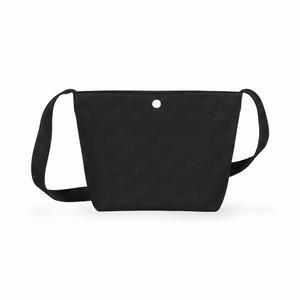 캔버스 미니 크로스백 무지 사각 원버튼 데일리백 블랙