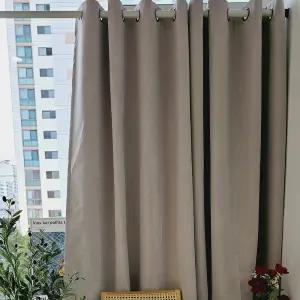 [창문형] 99.99%차단 암막커튼 + 초강력 커튼압축봉 세트