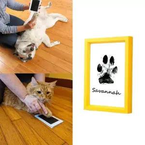[셀러에이드]젠나나 강아지 고양이 발도장 액자세트 반려동물 선물 발도장키트