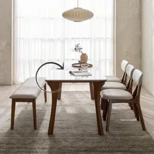 메사 알링턴 리버서블 통세라믹 원목 6인용 식탁세트(벤치1+의자3)