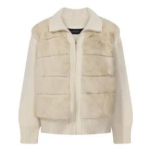 [롯데백화점]포커스 소프트 퍼 배색 니트 점퍼 PBINF5W1JP1391