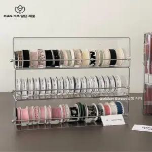 해이프 투명 아크릴 리본 거치대 보관대 포장 공방 테이