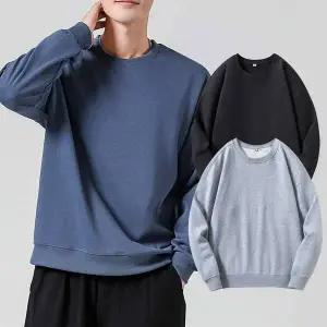 [제이케이유통]2장세트 국산 간절기 겨울 남자 여자 빅사이즈 기모 맨투맨 무지 긴팔티셔츠