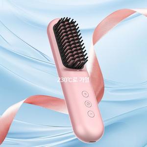 무선 헤어 타프 그레이 충전식 단계 빗 Leeko A_화이트 핑크 어드밴스드