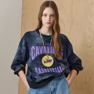 [MAXZA] 타이다이 레터링 루즈핏 맨투맨