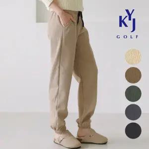 [김영주골프] 가을겨울 코듀로이 조거 팬츠 밴딩 여성 스판 골덴 바지 DPFLSL92