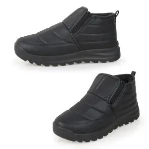 월드컵 발목 남자 털 방한화 남성 끈없는 겨울 퍼 신발 방한 보온 따뜻한 슬립온 신발