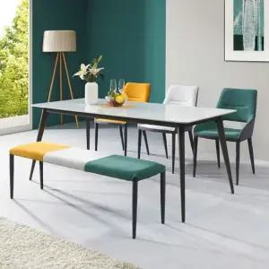 CZ238 세라믹 6인 식탁 벤치의자세트 1800 착불