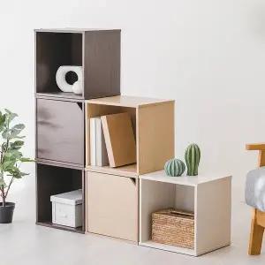 [아이리스] 1단 도어형 우드 수납장 수납 공간박스 CQB-35D