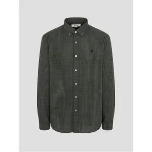 빈폴 BEANPOLE MEN 변형 깅엄 체크 셔츠 카키 345088 BC4764O02H