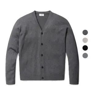 [롯데백화점]프로젝트엠 남성 레귤러핏 Y넥 베이직 가디건 EPF4EC1200