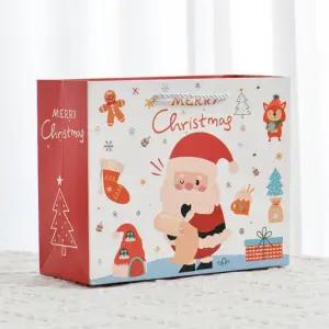 화이트 크리스마스 쇼핑백 32x11.5x25cm 크리스마스 선물 종이 성탄절 쇼핑백 가방 산타