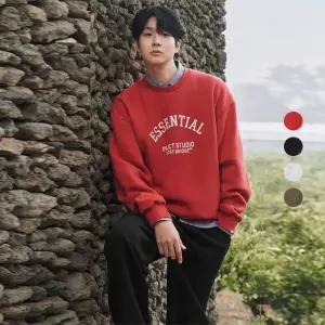 [롯데백화점]프로젝트엠 남성 오버핏 그래픽 플리스 기모 맨투맨 EPF4TR1801