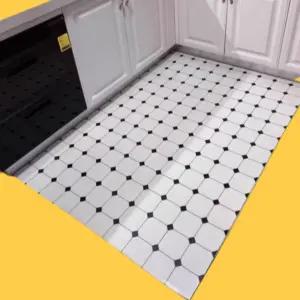 특대형주방매트 바닥매트 타일무늬 발매트 PVC방수 청소쉬운