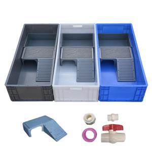 거북이 사육장 어항 대형 상자 사육 투명 세트 60x40x23 수족관 측면 하우스 쉼터