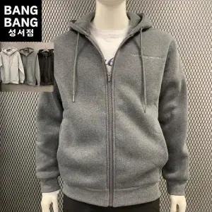 뱅뱅 HC04 가을 남성 기모 무지 레터링 후드집업 NTL662 (41231766)