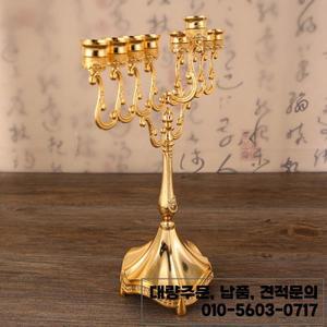 캔들 홀더 9 지점 유대인 골드 메노라 스타 Candelabra 하누카 촛대