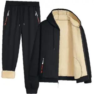 남자겨울추리닝세트 남성 양털 기모 후드집업 트레이닝