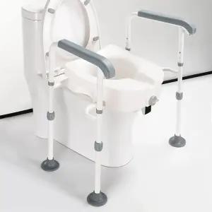 변기손잡이 장애인 화장실 난간 안전 안전바설치 양면 좌변기 클램프 화이