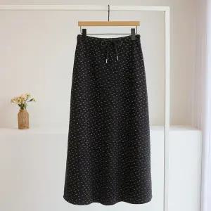 [잇수다] 벨플러 융기모 플라워 스트링 밴딩 롱 스커트