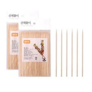(100입)대나무 산적꽂이 12/15/18cm /나무꼬지/요리/전/떡/음식/과일/탕후루/어묵/핫도그/짧은/긴/꼬치/Rhc