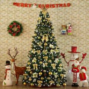 골드 오너먼트 풀세트 대형 성탄절 트리 3m 테라스