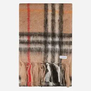 5F 8112967 B9719 체크 모헤어 울 머플러 샌드