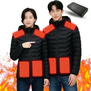 ZKXLZ 15구역 발열 스마트 온열 자켓 발열조끼 - 스키 낚시 등산용 방한복