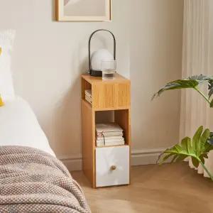 에코소라노 거실 침실 서랍장 사이드 테이블 3단 원목 수납 협탁