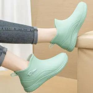 [아우트]남성 여성 로우 남성장화 레인부츠