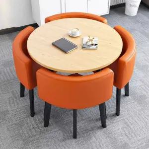 원형 회의용 테이블 원탁 의자 4인용 세트 탕비실