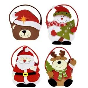 부직포백 트리장식펠트백 연말 장식 8개 크리스마스 미니부직포백