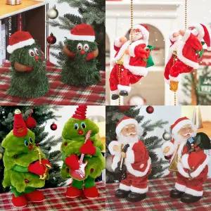 크리스마스 춤추는 트리인형 움직이는 댄싱 루돌프 벽타는 산타인형 6type