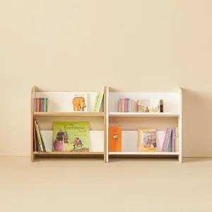 [샤이닝홈]그루인 베벨 어린이 전면 오픈책장 2단
