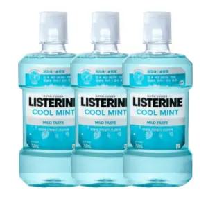 리스테린 쿨민트 마일드 750ml 3개 순한맛 무알코올 입냄새제거