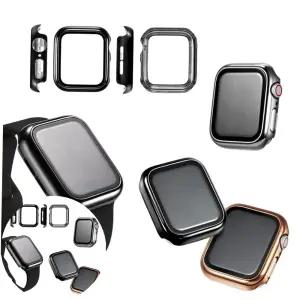 보호필름 애플워치4 메탈 슬림 풀커버 강화유리 케이스 44mm