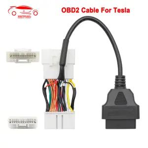 호환 테슬라 26 20 12pin OBD2 커넥터 어댑터 테슬라 obd에 OBD2 16Pin OBD 2 자동차 진단 자동 도구 자동